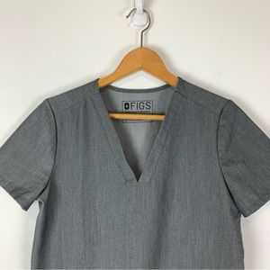 Figs Technical Collection Scrub Top In Gray Size XS Flawed